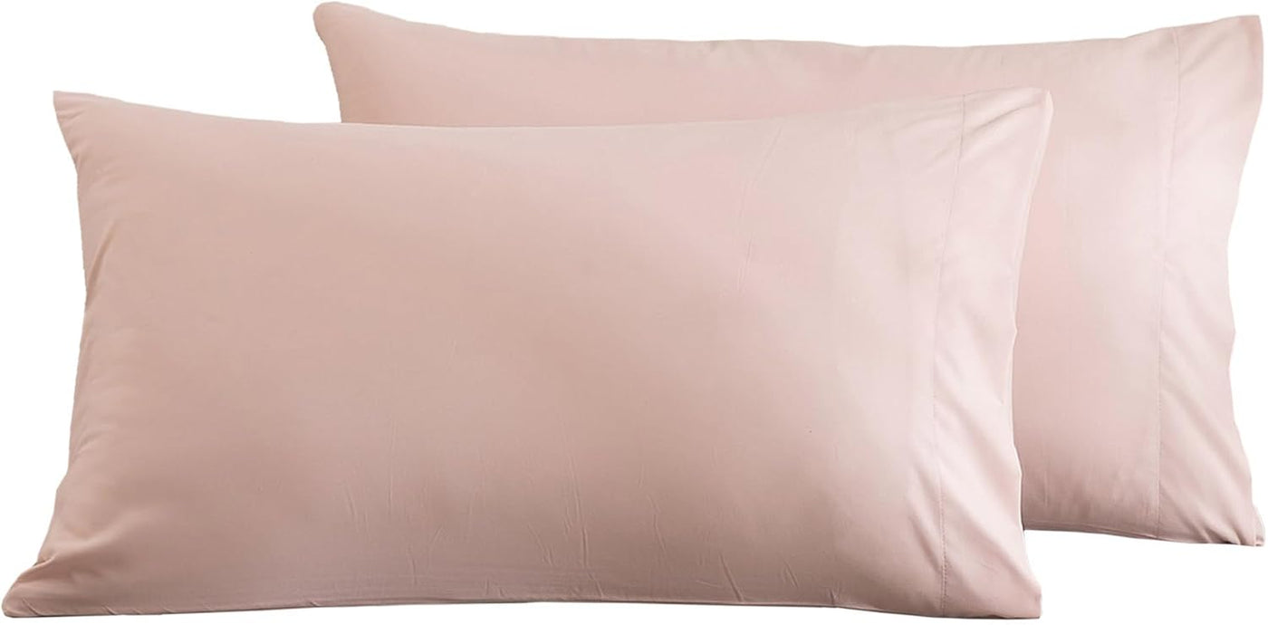 2 Pack Microfiber Queen Pillowcases - Super Soft Envelope Closure - Wrinkle, Fade and Stain Resistant