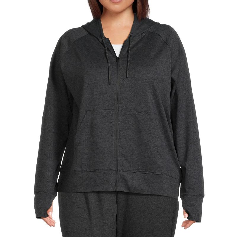 Women’s Zip-Up Hoodie with Long Sleeves, Sizes XS-4X