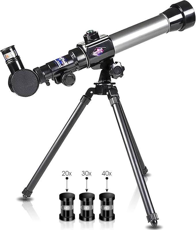 Beginner Telescope - Includes Tripod Stand and 20x, 30x, 40x Eyepieces