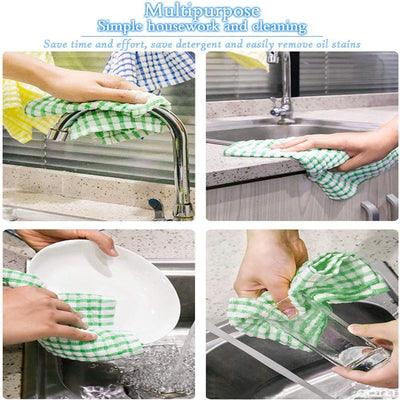 Kitchen Dish Towels, 16 Inch X 25 Inch Bulk Cotton Kitchen Towels and Dishcloths Set, 6 Pack Dish Cloths for Washing Dishes Dish Rags for Drying Dishes Kitchen Wash Clothes and Dish Towels