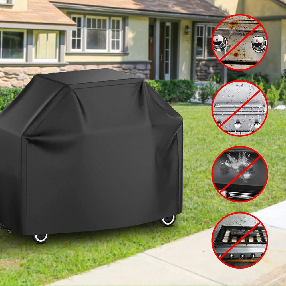 58 Inch BBQ Grill Cover - Waterproof Heavy-Duty Cover for 3-5 Burner Barbecue Grill