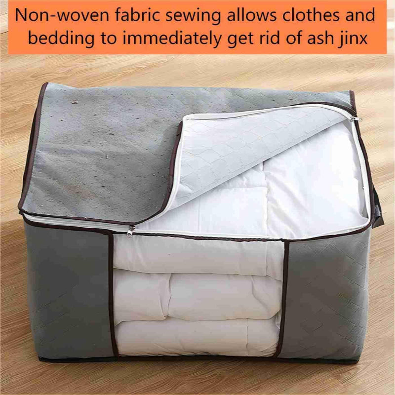 3-Pack Foldable Clothes Storage Bags, 90L Large Capacity for Blankets, and Toys