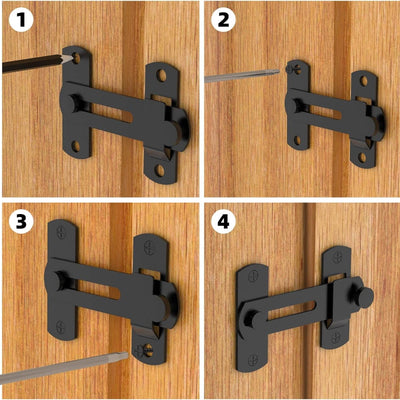 180° Flip Sliding Barn Door Lock for Privacy and Security for Doors and Windows