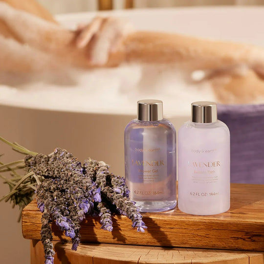 6 Pcs Lavender Relaxing Bath and Body Set