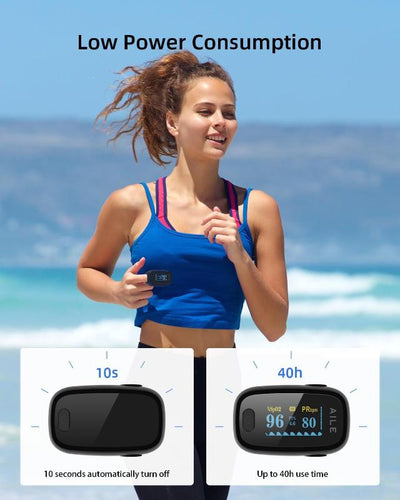 Blood Oxygen/Heart Rate Monitor - 4 Color Screen Display - Including 2AAA Batteries