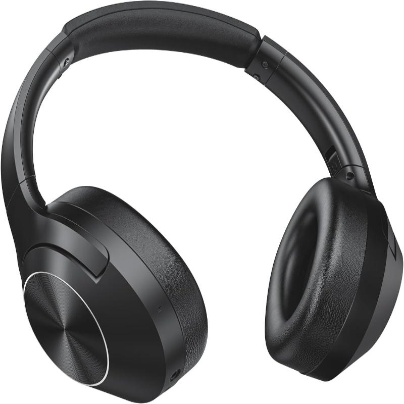 Active Noise Cancelling Wireless Headphones, Bluetooth 5.3 Over Ear Headphones, 100Hrs Playtime with Mic, Deep Bass