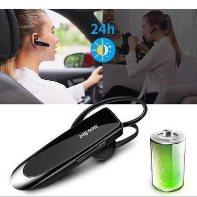 Bluetooth Earpiece V5.0 Wireless Headset with Microphone, 24 Hrs Talk Time