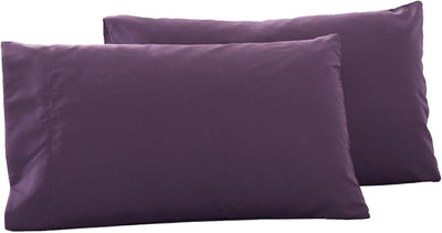 2 Pack Microfiber Queen Pillowcases - Super Soft Envelope Closure - Wrinkle, Fade and Stain Resistant