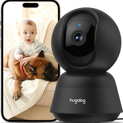 Security Camera with Auto-Focus & Smart Motion Tracking - Indoor Pan/Tilt 