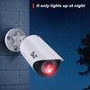 2 Pack Dummy Fake Security Camera with One Red LED Light at Night