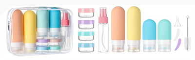 Miri - 16-Pack TSA Approved Travel Bottles Set - Leak-Proof Silicone Containers