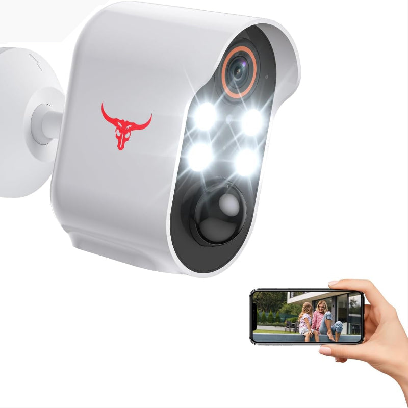 1080p Wireless Security Camera with AI Detection, Night Vision, 2-Way Talk, WiFi