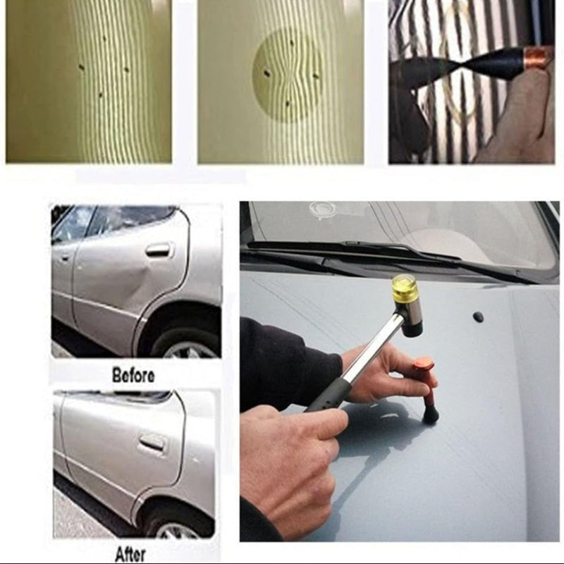 DIY Paintless Dent Repair Kit with Metal Tap Down Pen and 9 Tip Heads