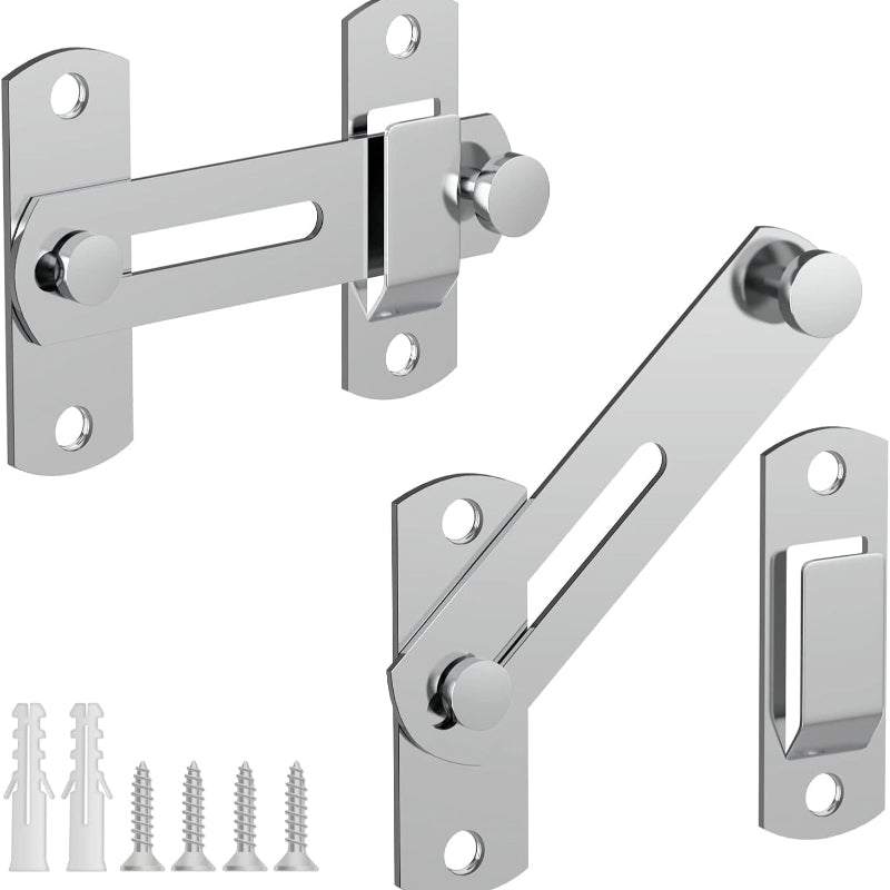 180° Flip Sliding Barn Door Lock for Privacy and Security for Doors and Windows