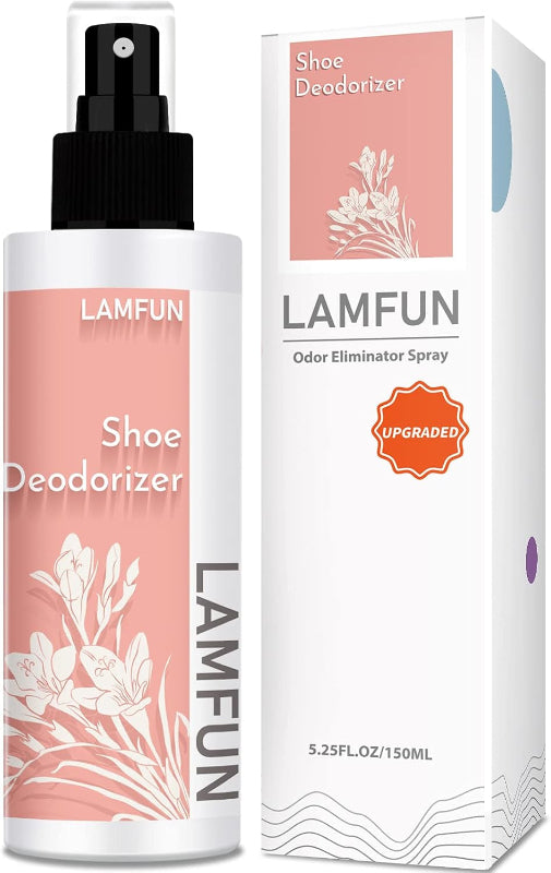 2-Pack Shoe Odor Eliminator Spray Natural Deodorizer for Feet & Sneakers