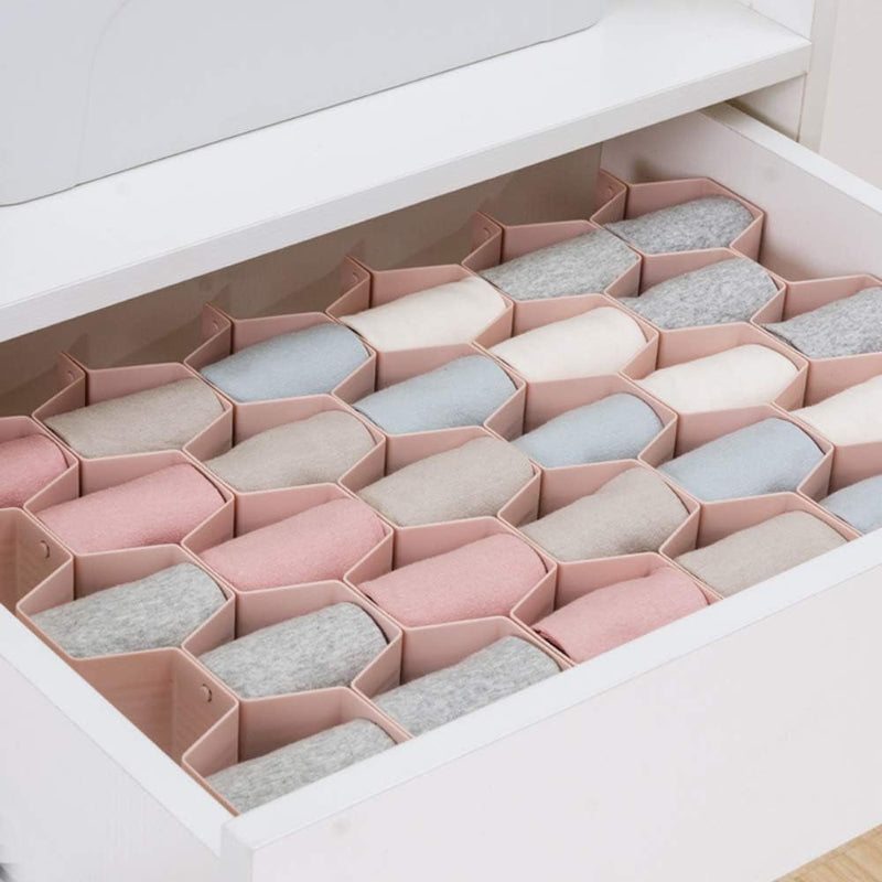 Adjustable Honeycomb Drawer Divider Organizer for Underwear, Socks, Belts, and Scarves