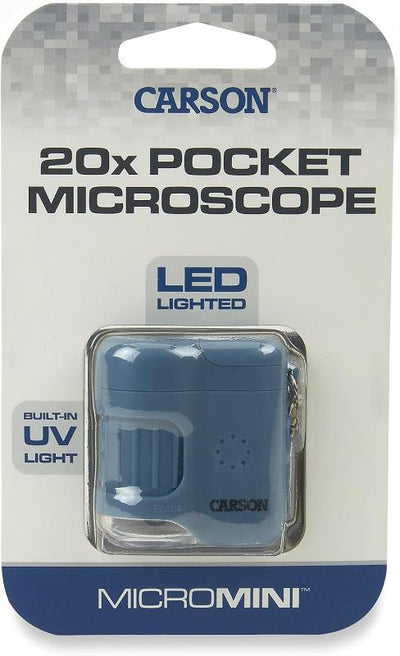 Micro Mini 20x Pocket Microscope, UV and LED Flashlight