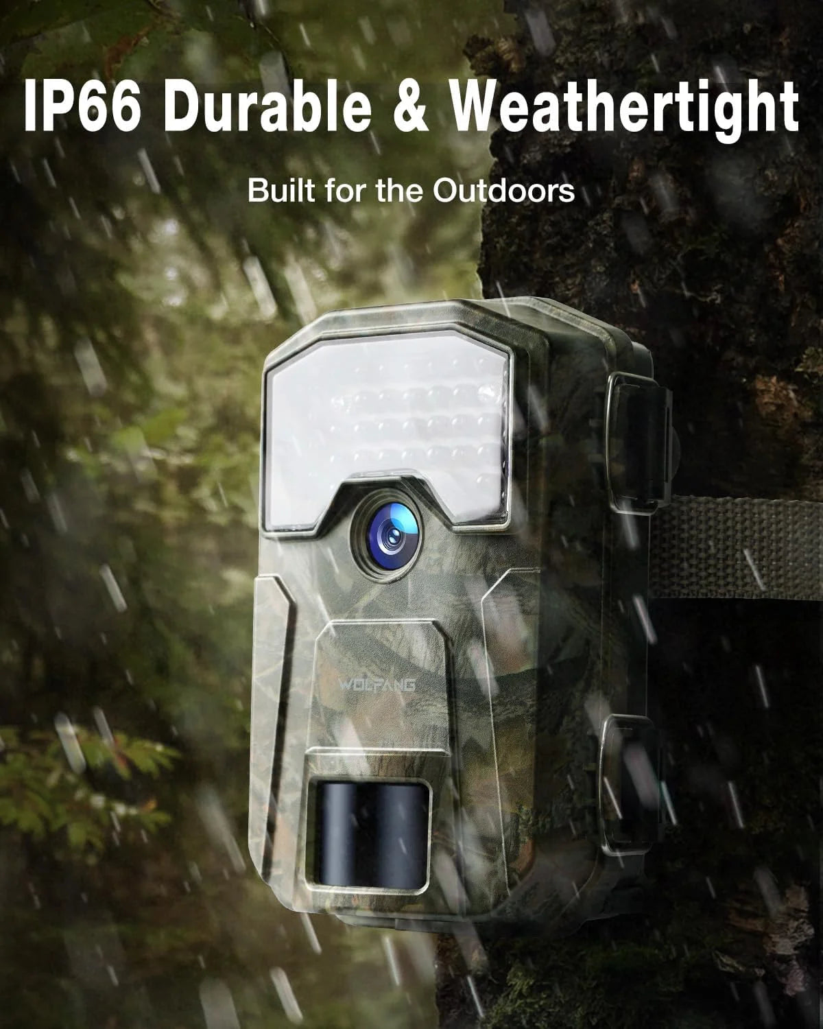 H60 Infrared Trail Camera - Wildlife Monitor, 1080P, 20MP, 120° Detection Range, Wide-Angle Lens