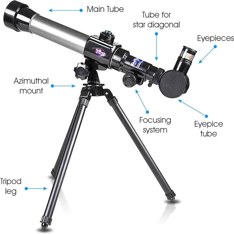 Beginner Telescope - Includes Tripod Stand and 20x, 30x, 40x Eyepieces