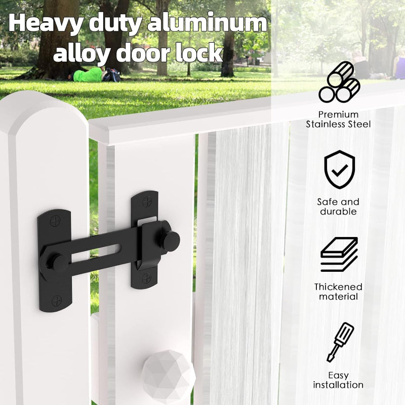 180° Flip Sliding Barn Door Lock for Privacy and Security for Doors and Windows