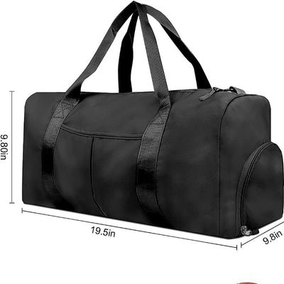 Travel Duffel Carry on Bag, Foldable Weekender Bag with Shoes Compartment, Water-Proof & Tear Resistant