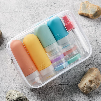 Miri - 16-Pack TSA Approved Travel Bottles Set - Leak-Proof Silicone Containers