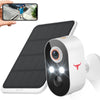 1080p Wireless Security Camera with Solar Panel, AI Human Detection, 2-way Talk, Night Vision, 2.4G WiFi