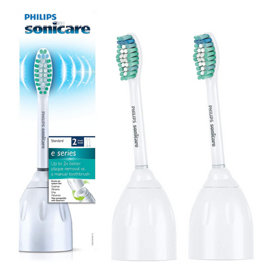 Philips Sonicare HX7022/66 Genuine E-Series replacement toothbrush heads, 2-pk