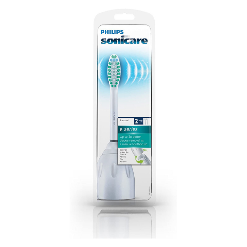 Philips Sonicare HX7022/66 Genuine E-Series replacement toothbrush heads, 2-pk