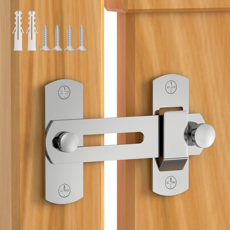 180° Flip Sliding Barn Door Lock for Privacy and Security for Doors and Windows