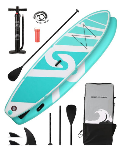 10' Inflatable Paddle Board - Stand up Paddle Board - 6 In.Thick Board, Carry Bag Pump & Accessories