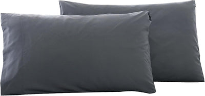 2 Pack Microfiber Queen Pillowcases - Super Soft Envelope Closure - Wrinkle, Fade and Stain Resistant