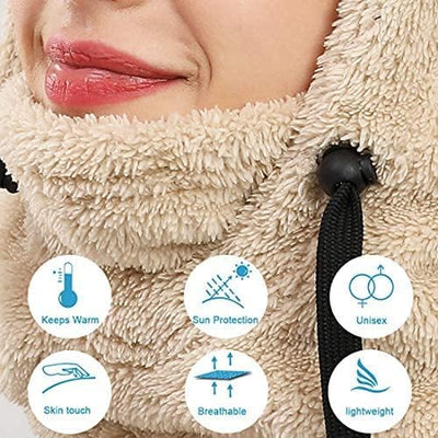 Velvet Balaclava Winter Face Mask, Fleece & Wind-Resistant