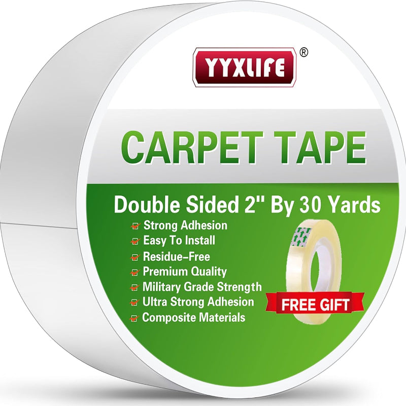 Double Sided Removable Rug Tape - Carpet Adhesive for Hardwood Floors