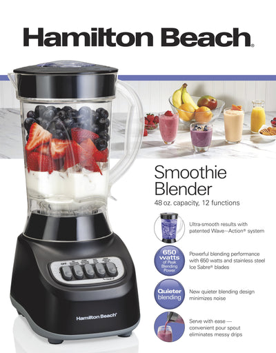 12 Function Smoothie Blender, 48 Oz. Jar