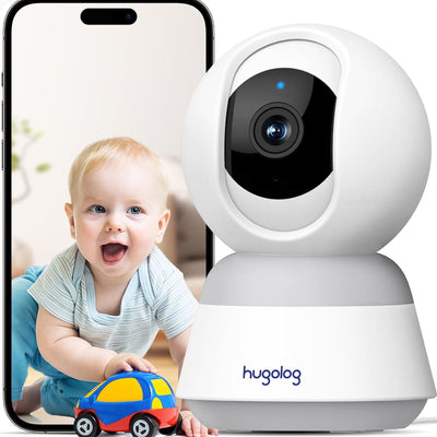 Security Camera with Auto-Focus & Smart Motion Tracking - Indoor Pan/Tilt 