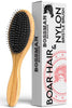 Men’s Bristle Hair and Beard Brush - Wooden Oval Detangling Wet Brush