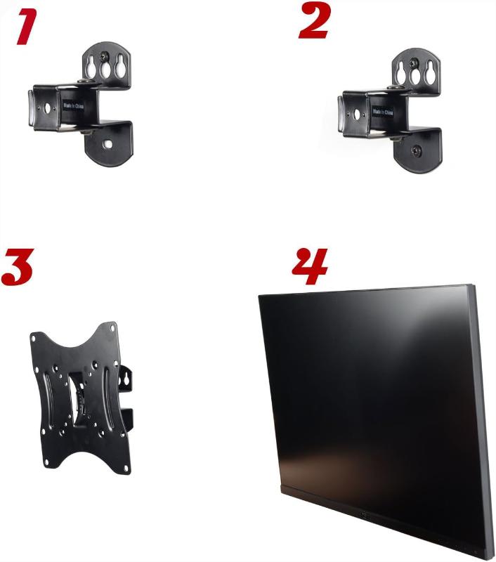 Tilt Swivel TV Wall Mount Bracket for 27"-40" TV - Loading Capacity to 66lbs