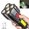 100000 LM LED Flashlight, Powerful Handheld Tactical Flashlight - USB Rechargeable