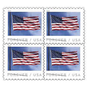 USPS US-Flag 2018 Forever Stamps - Book of 20 Postage Stamps