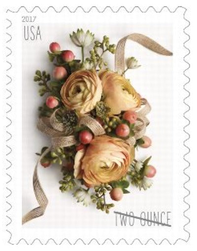 USPS Celebration Corsage Two Ounce 2017 Forever Stamps - Booklet of 20 Postage Stamps