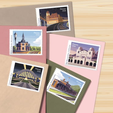 USPS Historic Railroad Stations - Sheet of 20 First Class Forever Stamps