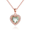 18K Rose Gold Heart Necklace with Pendant