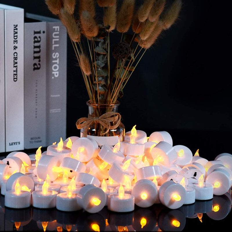 24-Pack Tea Lights Candles Flameless LED Flickering Lights