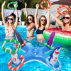 Inflatable Pool Ring Toss, Pool Toys for Kids with 6pcs Rings, Swimming Pool Games for Adults and Family
