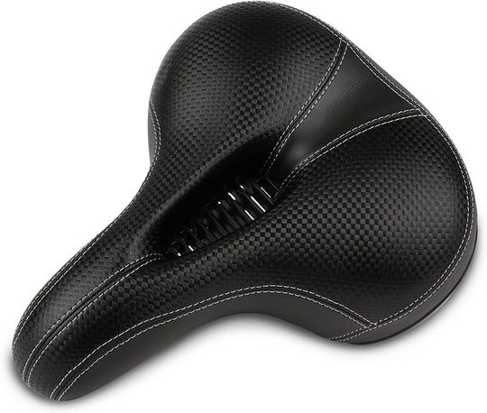  Saddle Style Bicycle Accessory - Universal Fit Comfortable Seating - for Pain Free Riding - Installs Easily On Mountain Bike, Cruiser, Exercise, Spin, & Kids Bikes