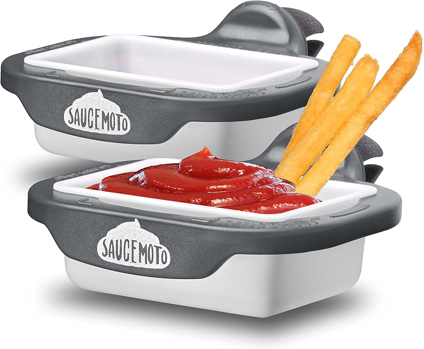  Dip Clip | An in-car sauce holder for ketchup and dipping sauces. As seen on Shark Tank (2 Pack, Black)