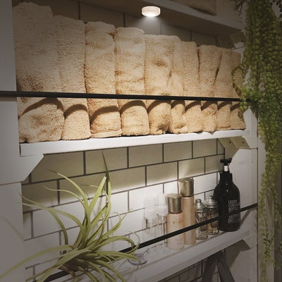 Puck Lights with Remote Elfeland 6 Pack Wireless LED Closet Lights under Cabinet Lighting Battery Operated under Counter Lighting Dimmable Night Lights Stick on Light(Warm White)