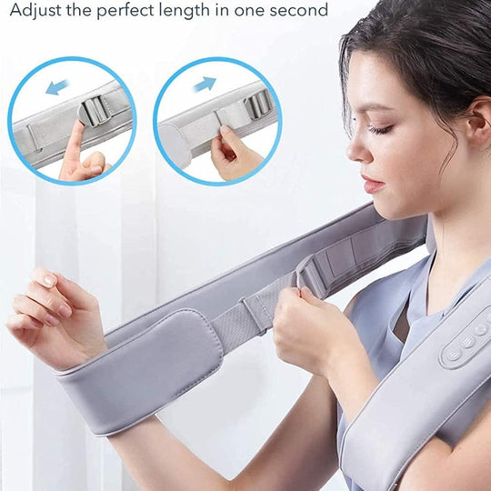 Shiatsu Neck & Shoulder Massager with Adjustable Heat and Straps
