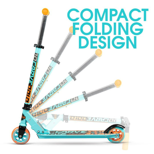  Fully Assembled & Ready-To-Ride Folding Kids Inline Kick Scooter - Lightweight Height Adjustable 